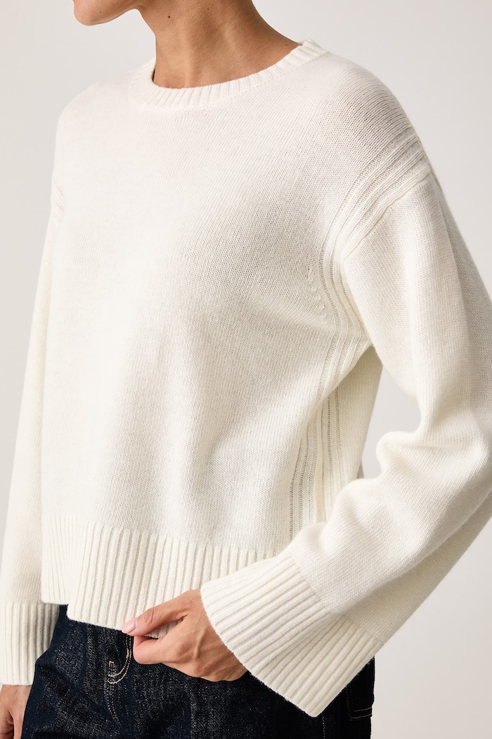 Sweter damski z wełną United Colors of Benetton 1SJWD10HU beżowy
