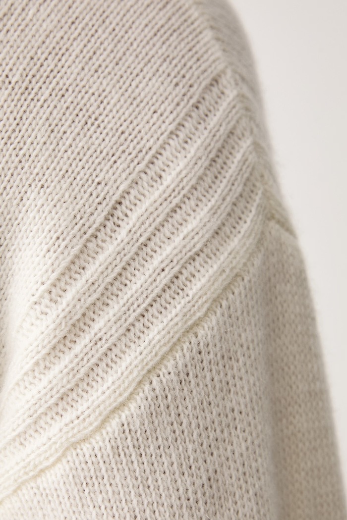 Sweter damski z wełną United Colors of Benetton beżowy 1SJWD10HU