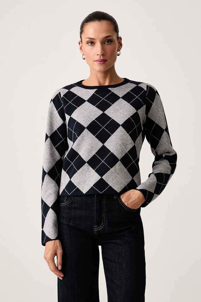 United Colors of Benetton Sweter damski z dodatkiem wełny granatowy 1XQ7E10HT