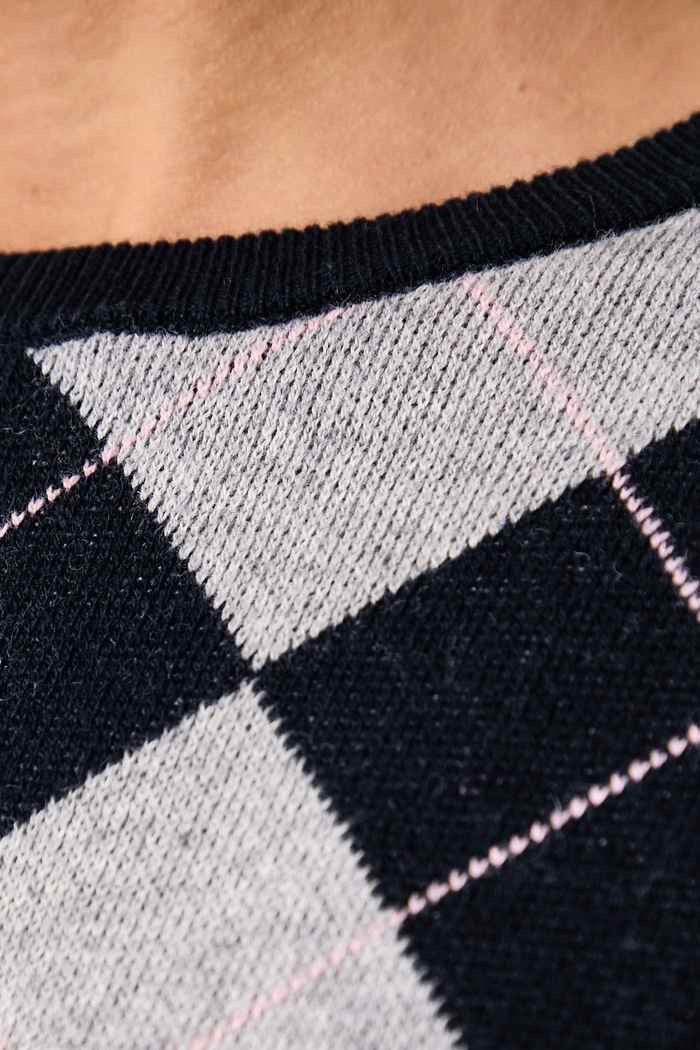 Sweter damski z dodatkiem wełny United Colors of Benetton granatowy 1XQ7E10HT