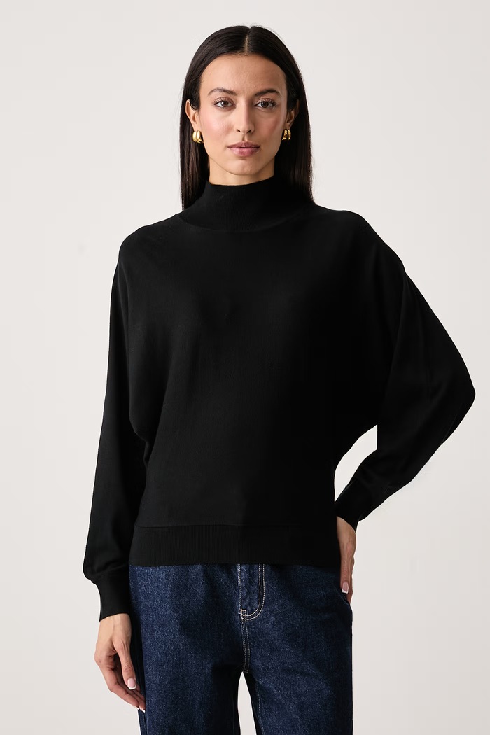 United Colors of Benetton Dolcevita finta da donna con viscosa nero 135PD204S