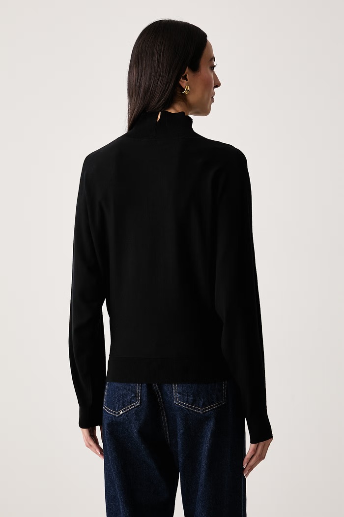 Abbigliamento United Colors of Benetton Dolcevita finta da donna con viscosa 135PD204S nero