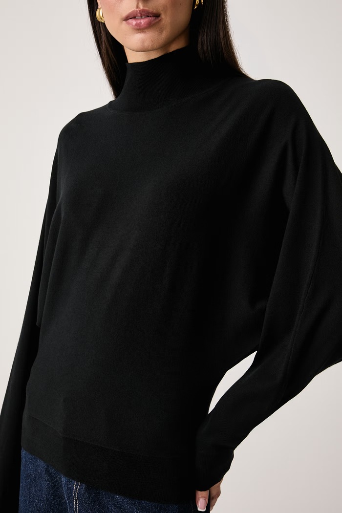 Dolcevita finta da donna con viscosa United Colors of Benetton 135PD204S nero