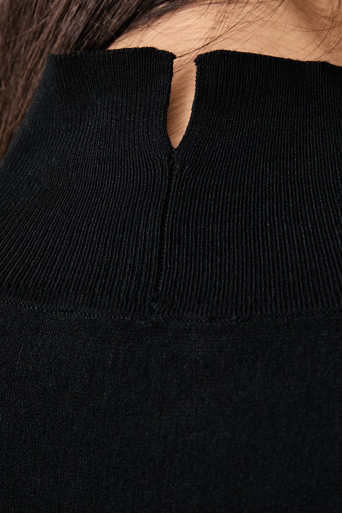 Dolcevita finta da donna con viscosa United Colors of Benetton nero 135PD204S