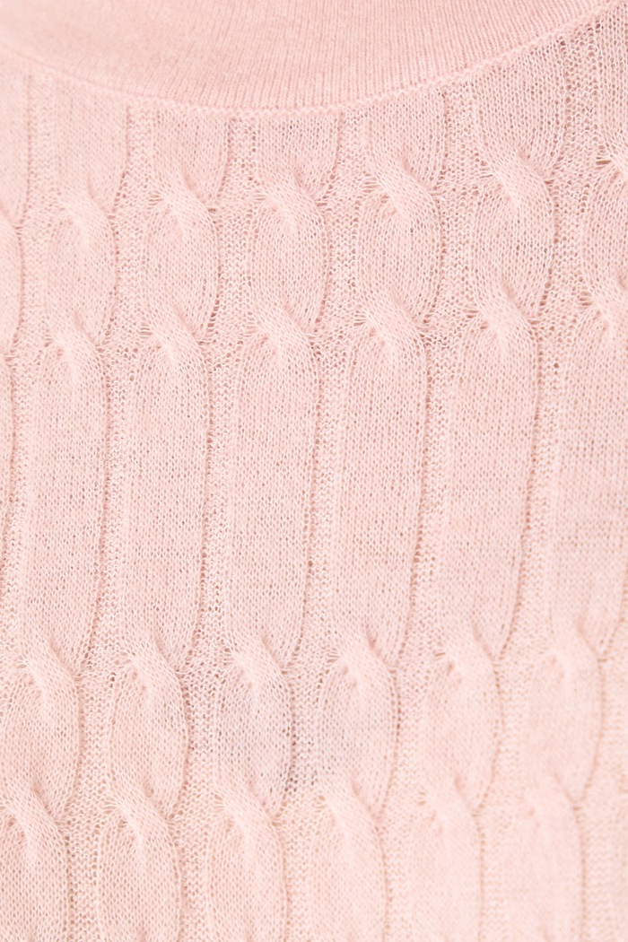 Sweter z krótkim rękawem damski z wełną United Colors of Benetton różowy 1H02D10HO