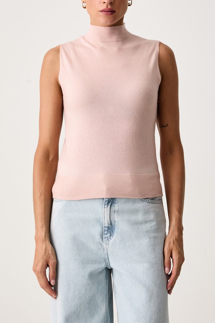 Kamizelka damska z wełną United Colors of Benetton 1H02D204Z różowy