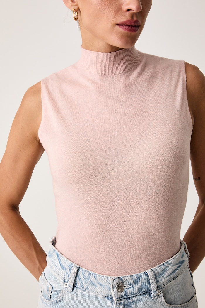 Kamizelka damska z wełną United Colors of Benetton różowy 1H02D204Z
