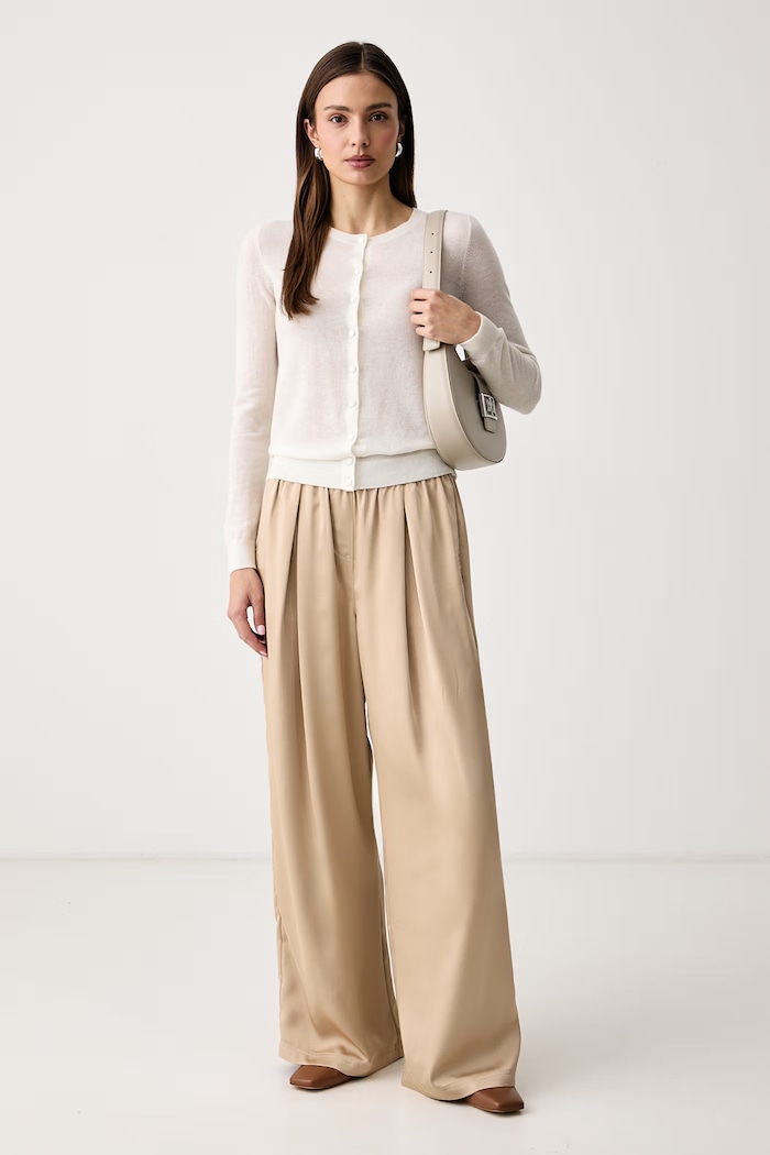 United Colors of Benetton Kardigán dámsky s vlnou 1H02D5035 béžová AW26
