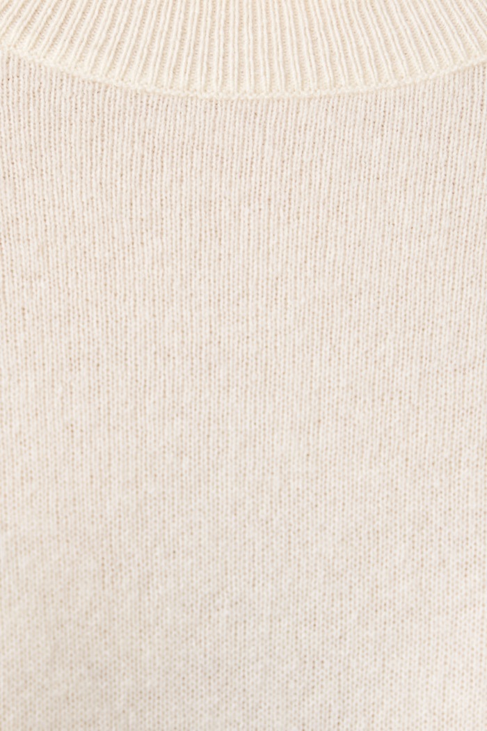 Sweter damski wełniany z dodatkiem kaszmiru United Colors of Benetton beżowy 1I0FD10HQ