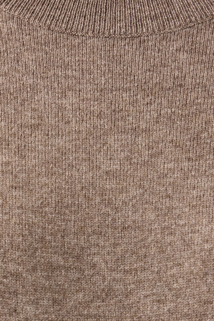 Sweter damski wełniany z dodatkiem kaszmiru United Colors of Benetton beżowy 1I0FD10HQ
