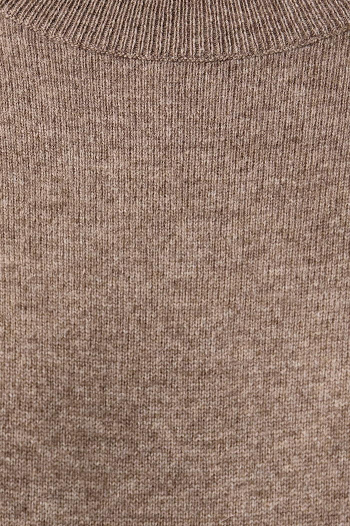 Sweter damski wełniany z dodatkiem kaszmiru United Colors of Benetton beżowy 1I0FD10HQ