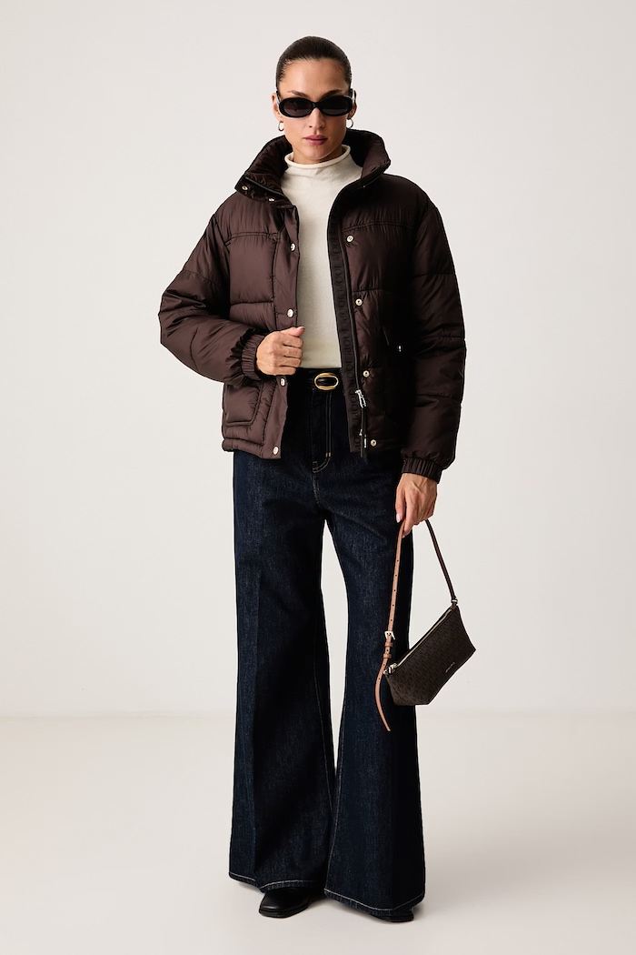 United Colors of Benetton Sweter damski wełniany 1I0FD204Y beżowy AW26