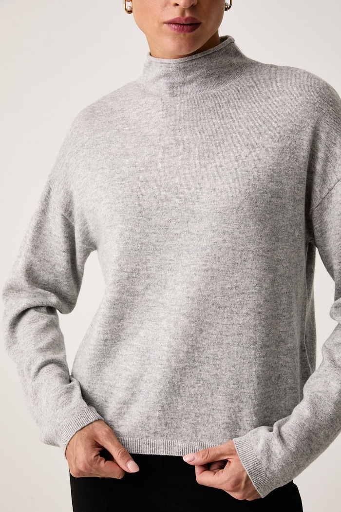 Sweter damski wełniany United Colors of Benetton 1I0FD204Y szary