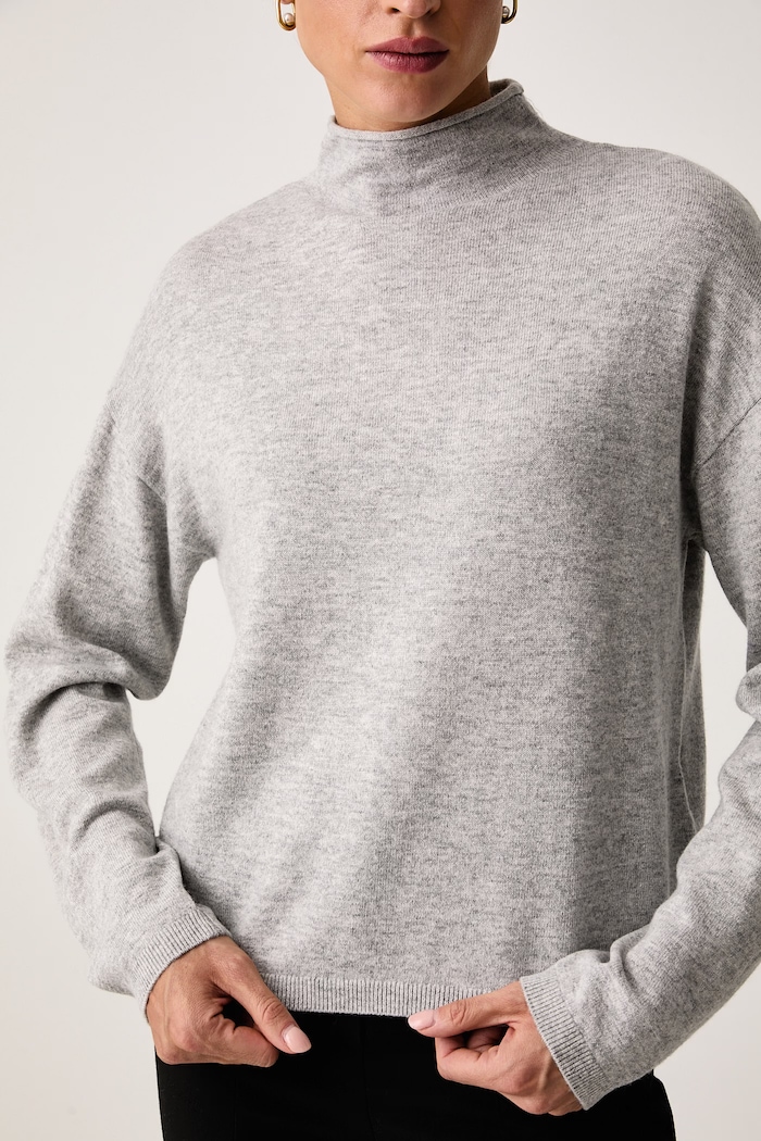 Sweter damski wełniany United Colors of Benetton 1I0FD204Y szary