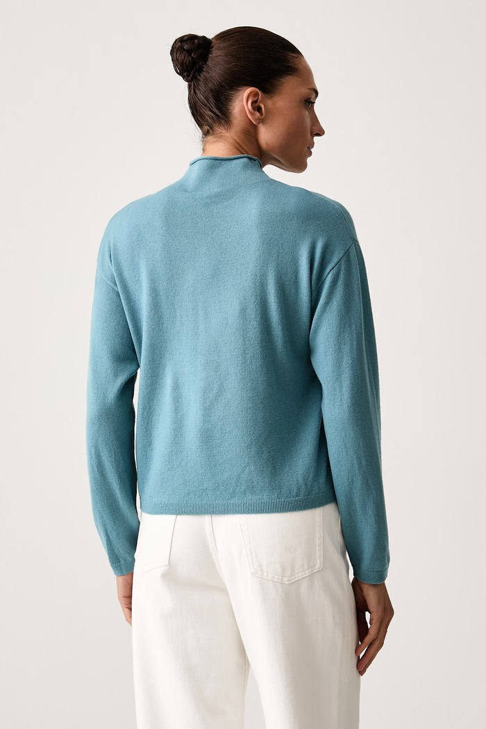 Odzież United Colors of Benetton Sweter damski wełniany 1I0FD204Y turkusowy