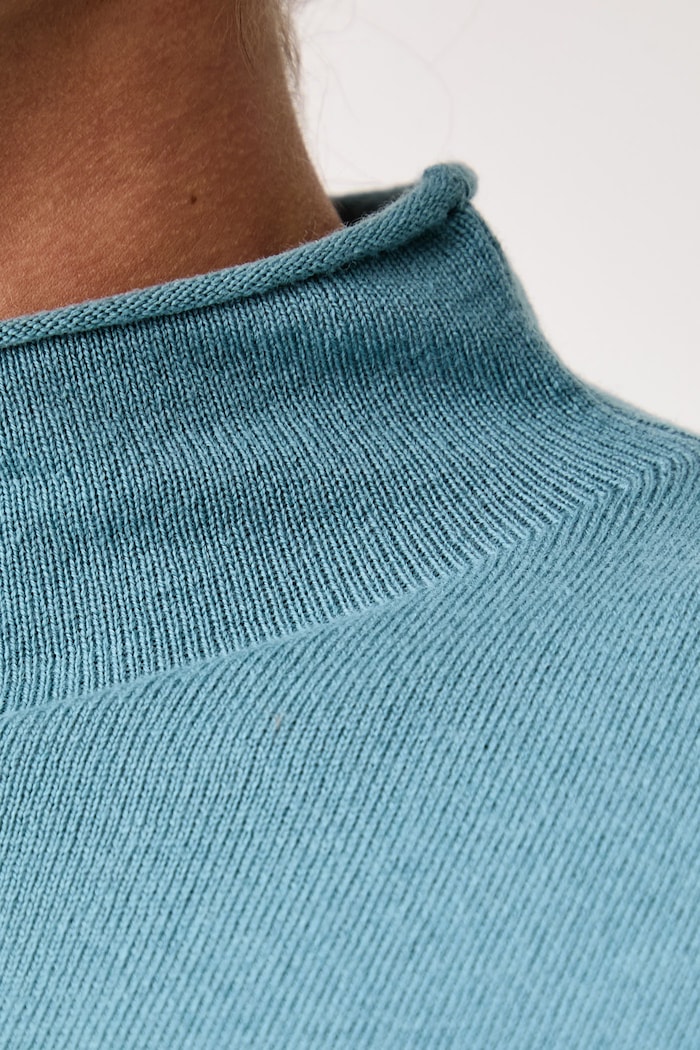 Sweter damski wełniany United Colors of Benetton turkusowy 1I0FD204Y