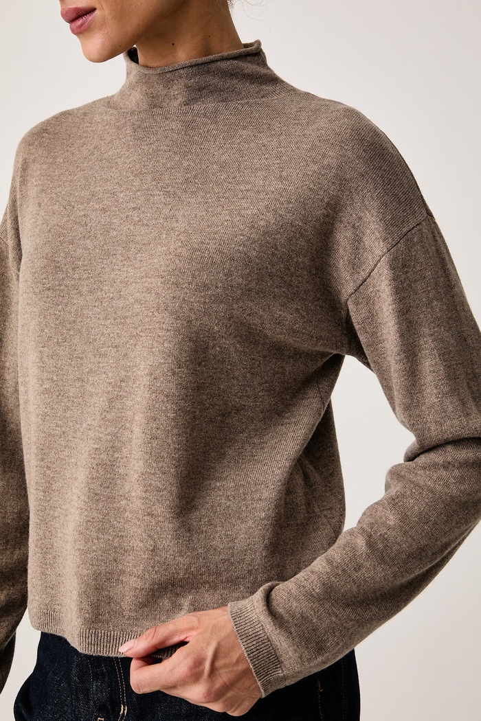 Sweter damski wełniany United Colors of Benetton 1I0FD204Y beżowy