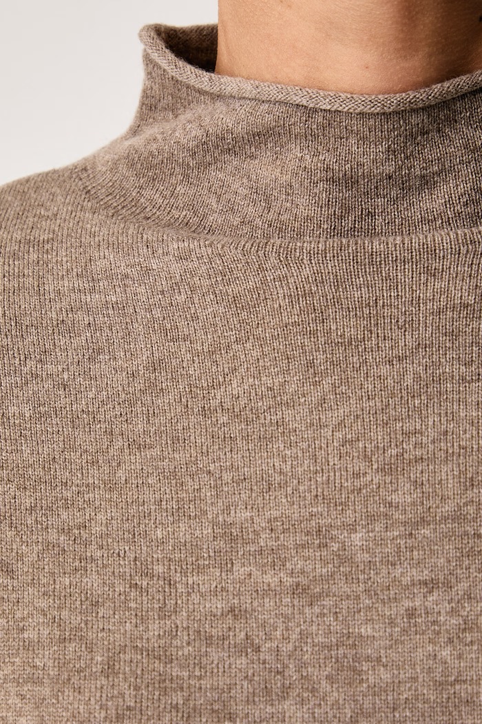 Sweter damski wełniany United Colors of Benetton beżowy 1I0FD204Y