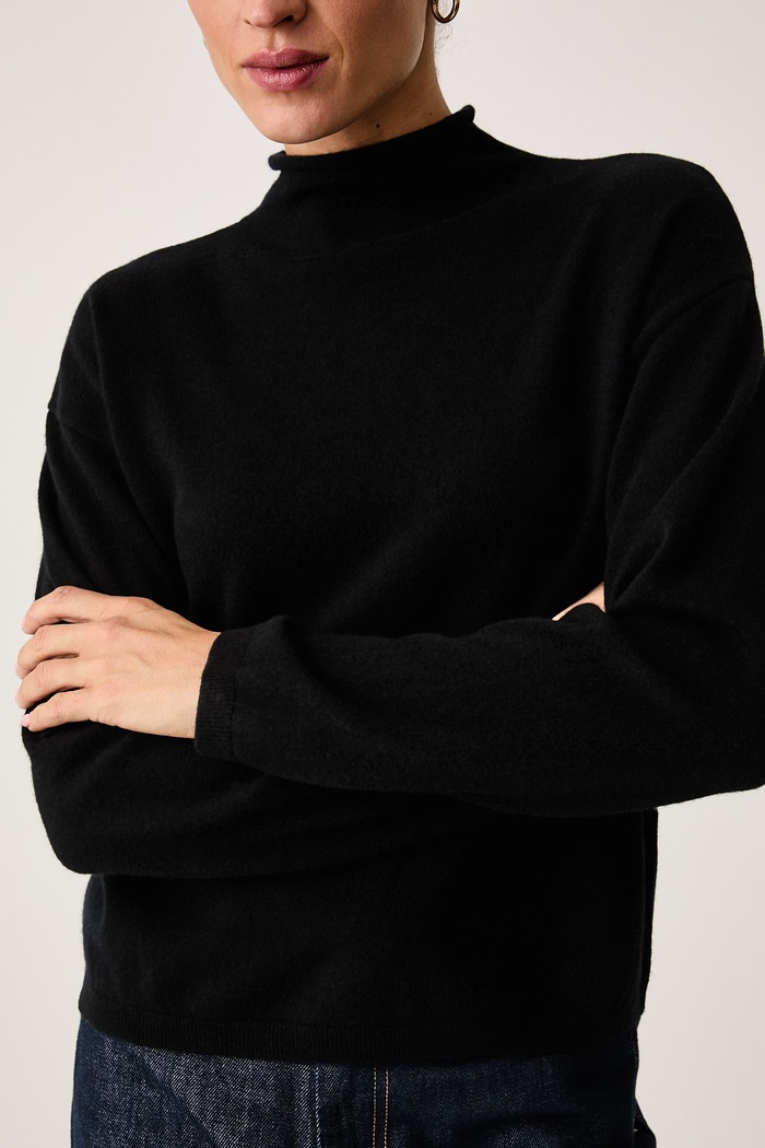 Sweter damski wełniany United Colors of Benetton 1I0FD204Y czarny