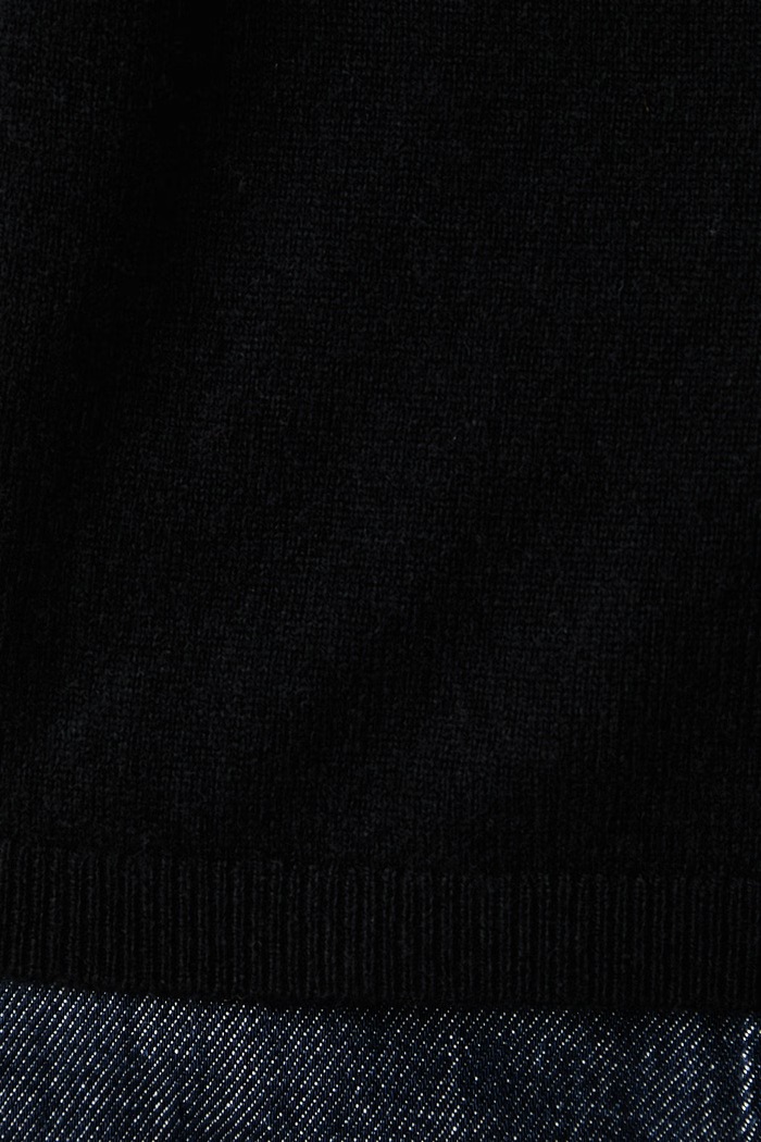 Sweter damski wełniany United Colors of Benetton czarny 1I0FD204Y