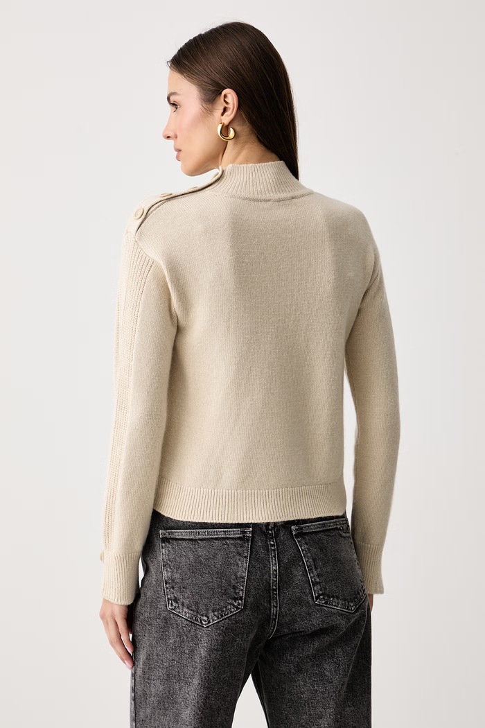 Odzież United Colors of Benetton Sweter damski z dodatkiem wełny 1S9ZE204X beżowy
