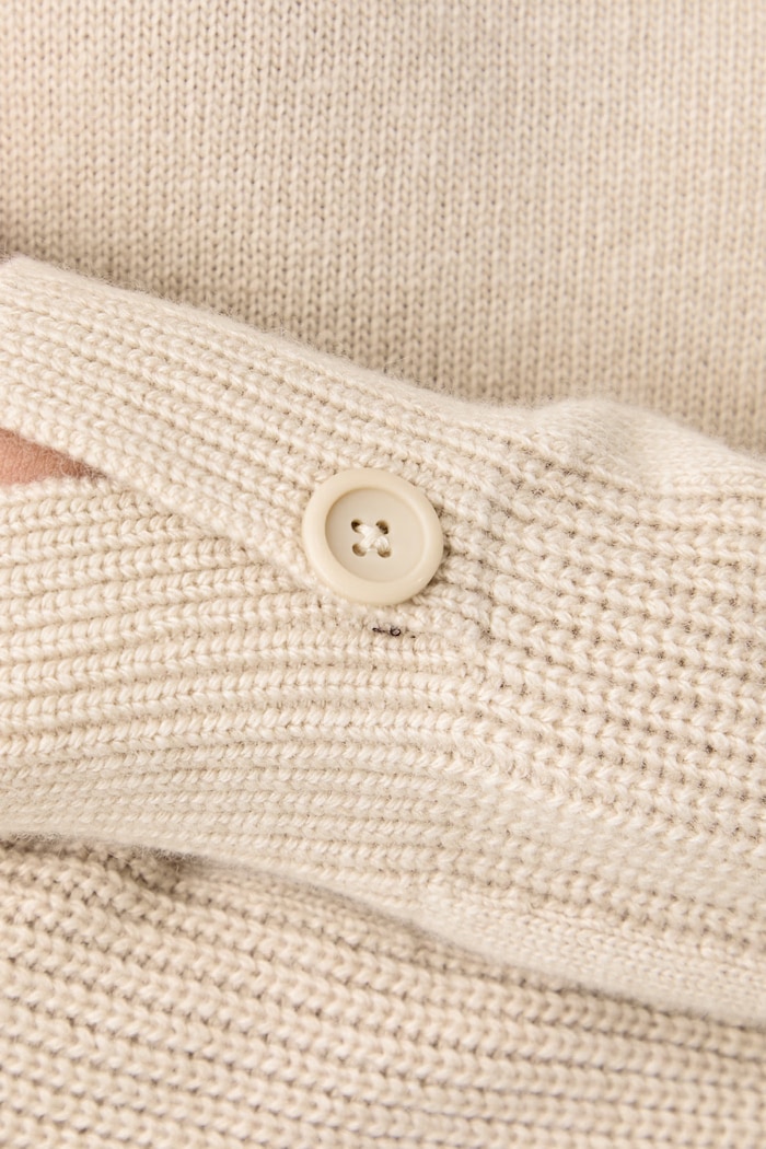 Sweter damski z dodatkiem wełny United Colors of Benetton beżowy 1S9ZE204X