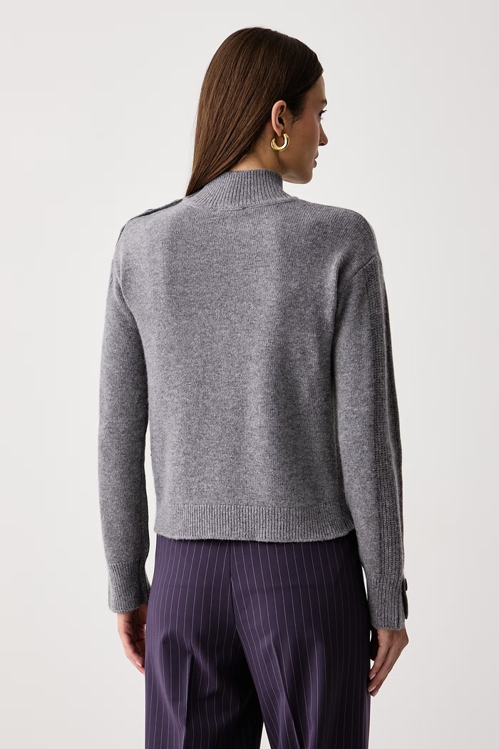 Odzież United Colors of Benetton Sweter damski z dodatkiem wełny 1S9ZE204X szary