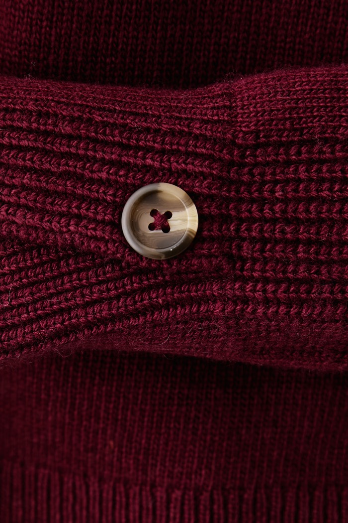 Sweter damski z dodatkiem wełny United Colors of Benetton bordowy 1S9ZE204X