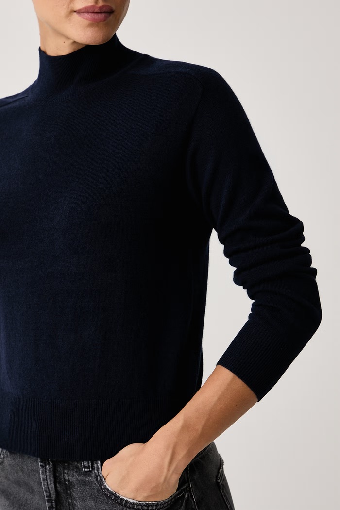 Maglione da donna con misto lana United Colors of Benetton 1B9YD204R blu navy