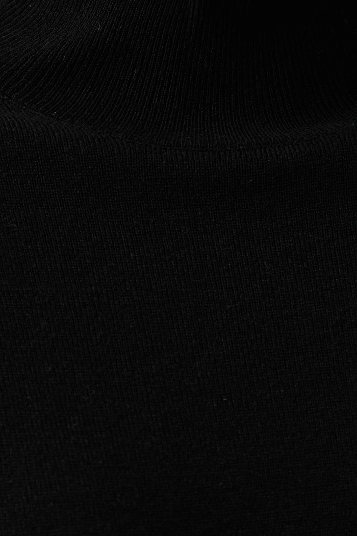 Sweter damski z dodatkiem wełny United Colors of Benetton czarny 1B9YD204R