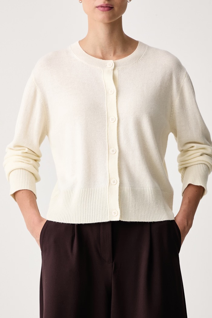 Kardigan damski z wełną United Colors of Benetton 1B9YD502Y beżowy
