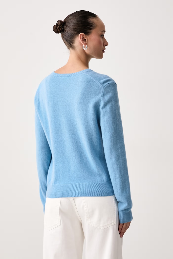 Odzież United Colors of Benetton Sweter damski wełniany 1002D403X niebieski