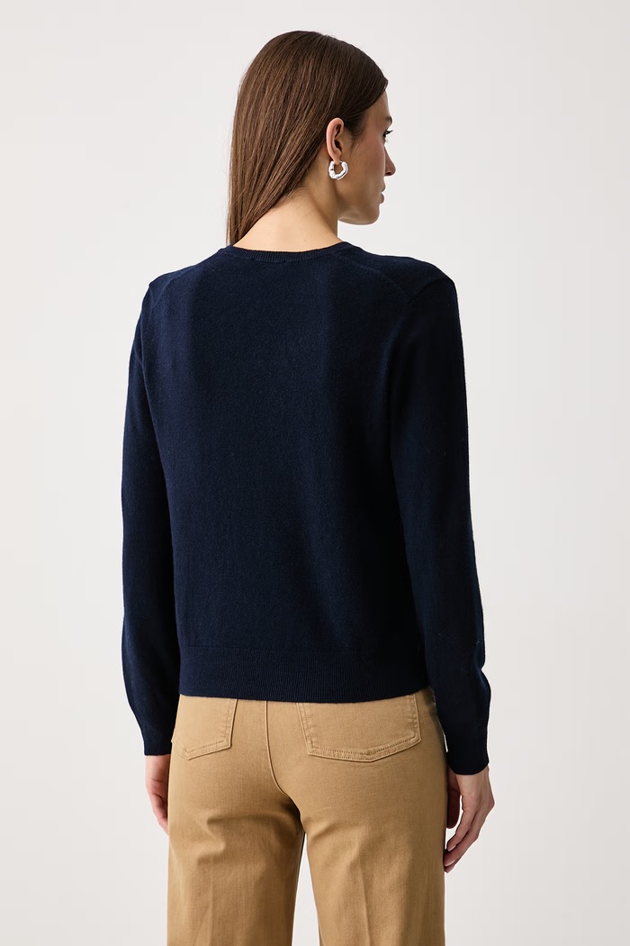 Odzież United Colors of Benetton Sweter damski wełniany 1002D403X granatowy