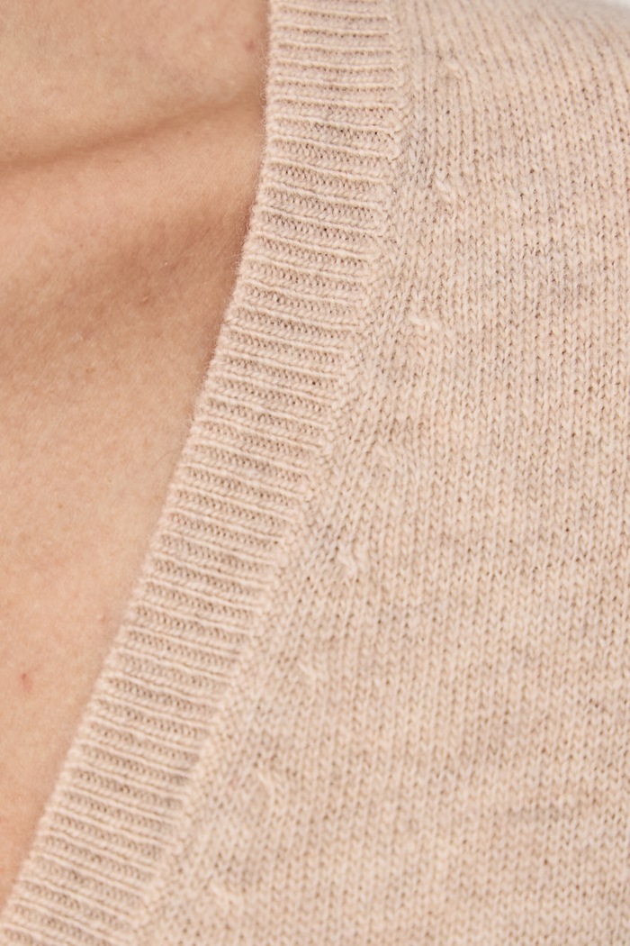 Sweter damski wełniany United Colors of Benetton beżowy 1002D403X