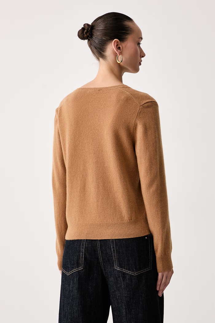 Odzież United Colors of Benetton Sweter damski wełniany 1002D403X brązowy