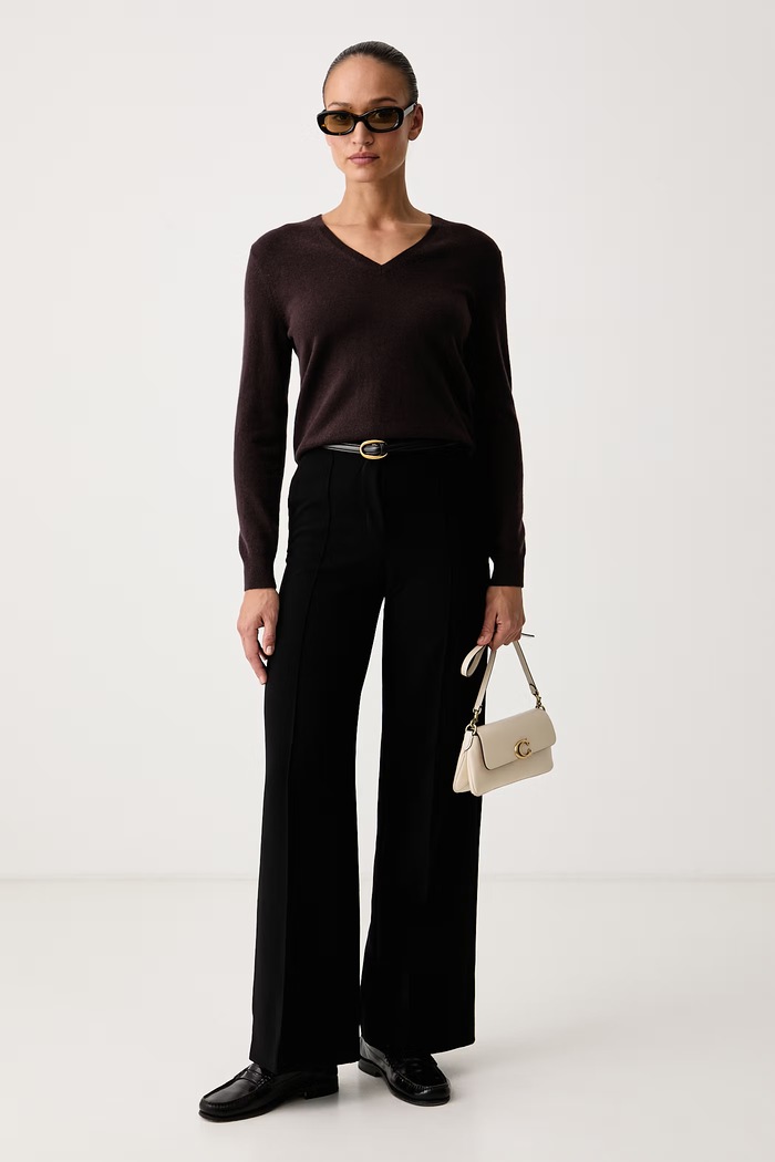 United Colors of Benetton Πουλόβερ γυναικείο μάλλινο 1002D403X καφέ AW26