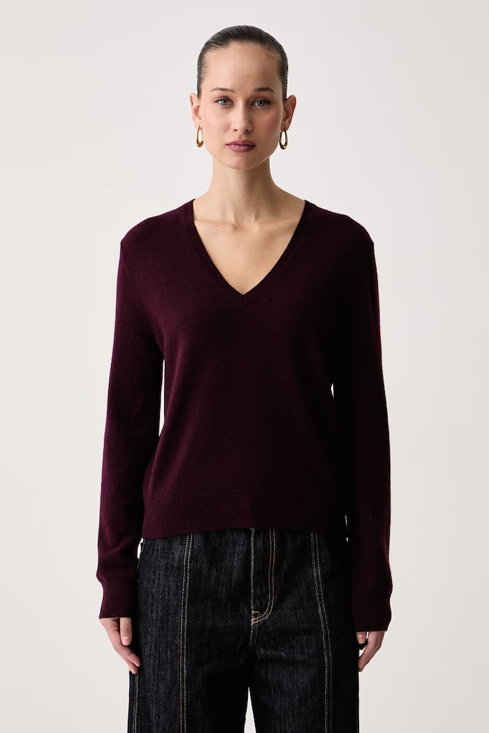 United Colors of Benetton Sweter damski wełniany bordowy 1002D403X