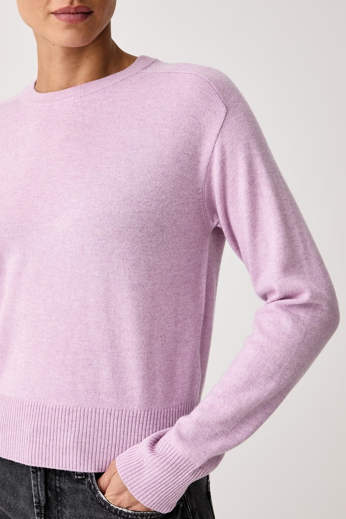 Πουλόβερ γυναικείο με μαλλί United Colors of Benetton 1B9YD10HK μωβ