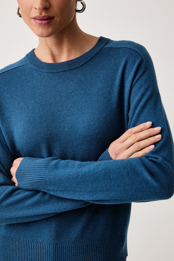 Sweter damski z wełną United Colors of Benetton 1B9YD10HK niebieski