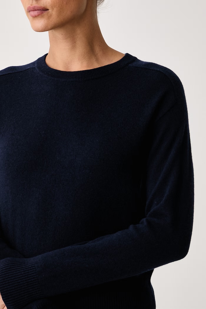 Πουλόβερ γυναικείο με μαλλί United Colors of Benetton 1B9YD10HK σκούρο μπλε