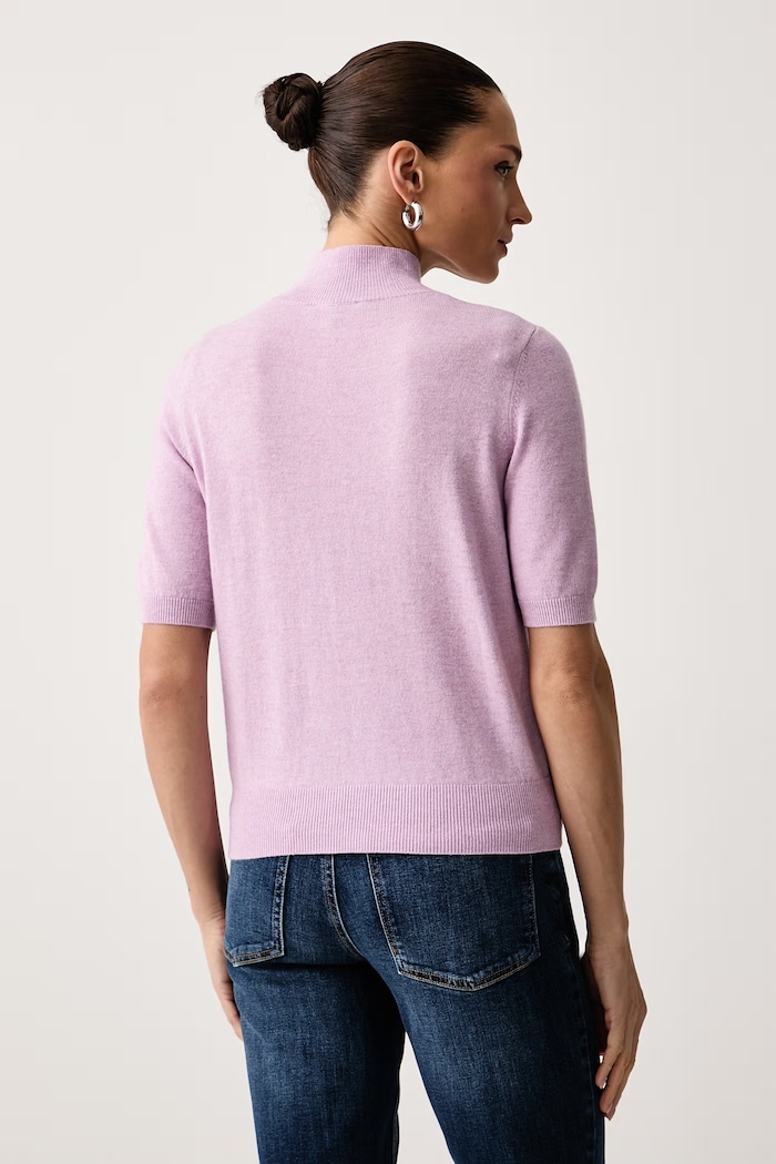 Odzież United Colors of Benetton Sweter z krótkim rękawem damski z wełną 1B9YD204U różowy
