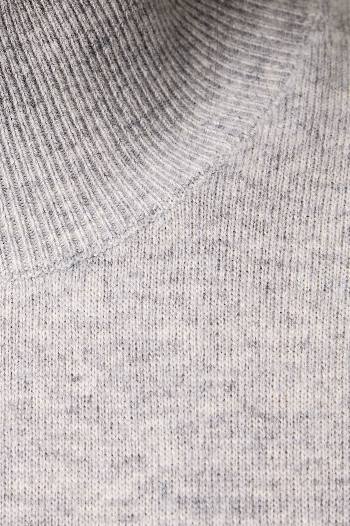 Pulover s kratkimi rokavi ženski z volno United Colors of Benetton siva 1B9YD204U