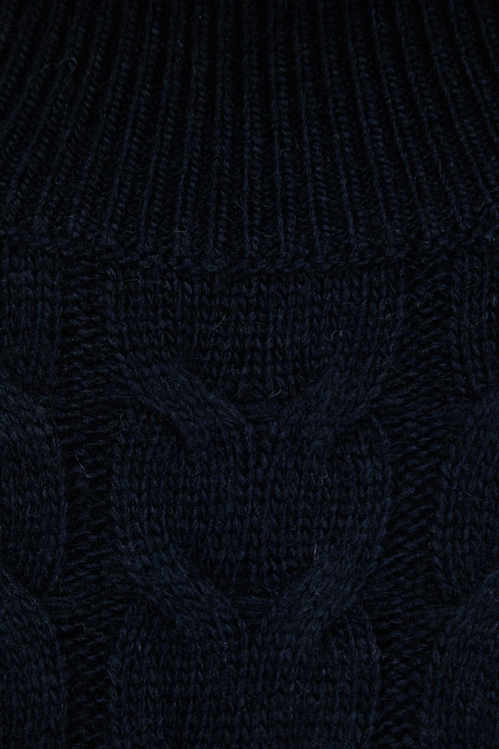 Sweter damski z dodatkiem wełny United Colors of Benetton granatowy 1S9ZD204W