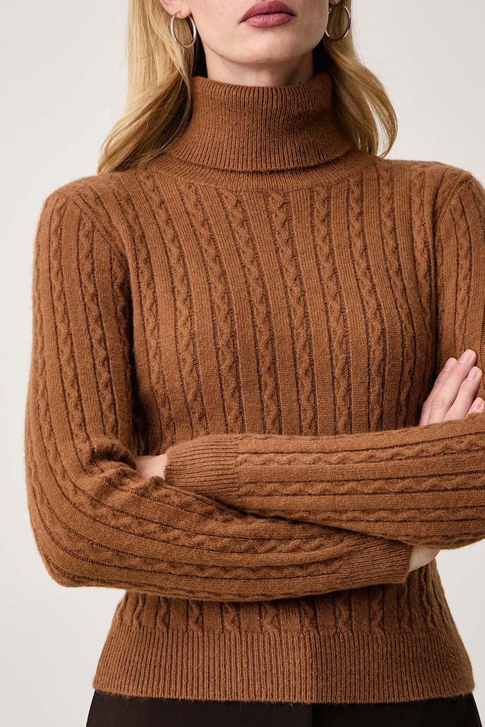 Sweter damski Fracomina FY26WT7062K45801 brązowy