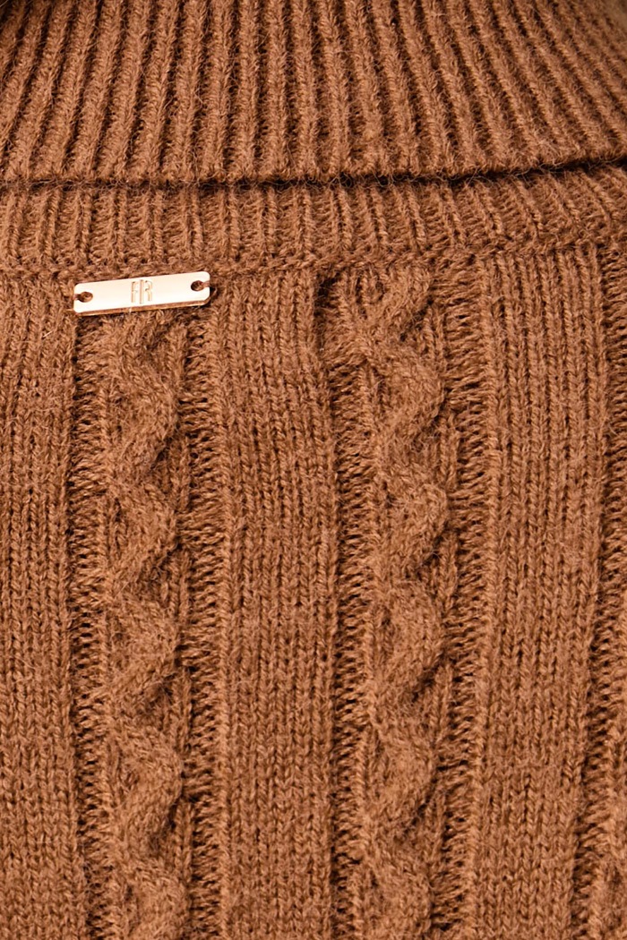 Sweter damski Fracomina brązowy FY26WT7062K45801