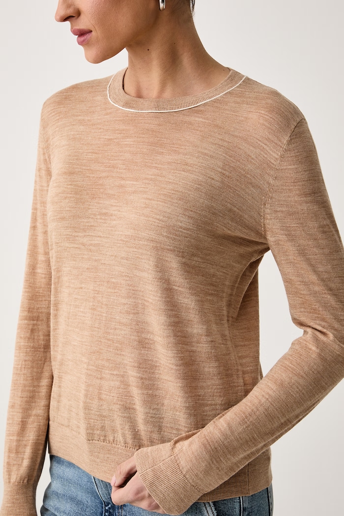 Sweter damski wełniany United Colors of Benetton 1IOVE10HM beżowy