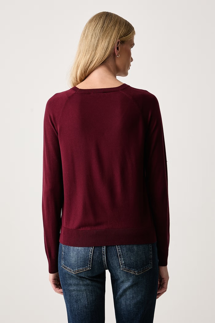 Oblečenie United Colors of Benetton Sveter dámsky s lyocellom 1UPXD10HN burgundské