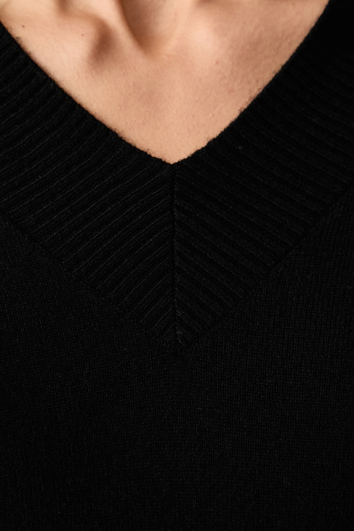 Pulover ženski z volno United Colors of Benetton črna 1B9YD403Y