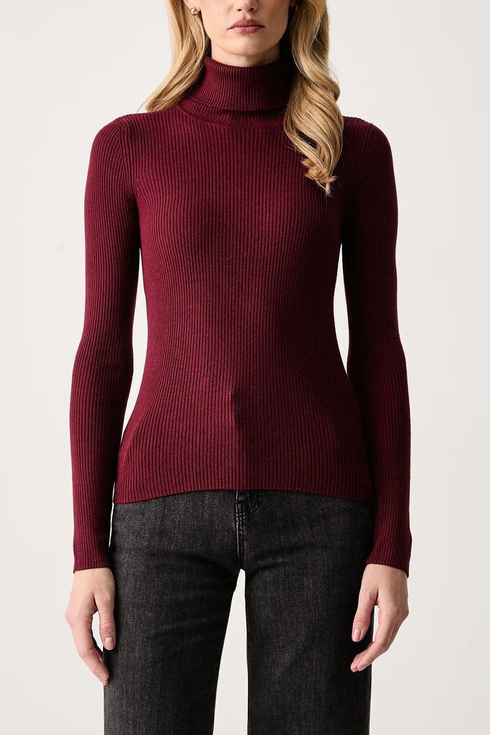 Rolák dámsky s prímesou vlny United Colors of Benetton 1X84D204T burgundské