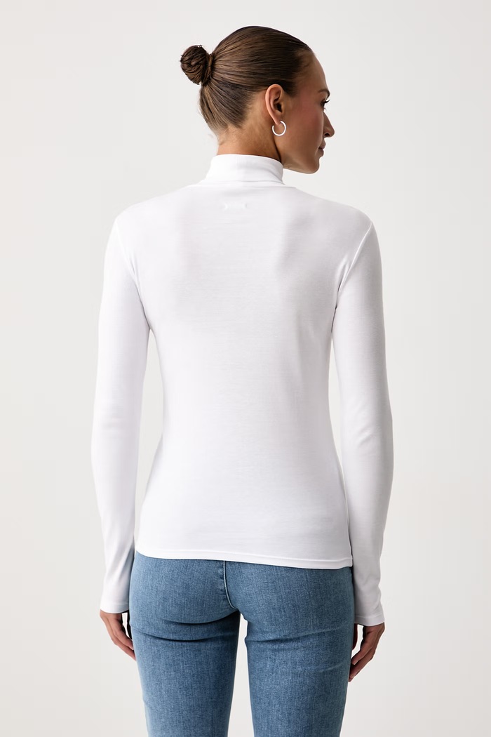 United Colors of Benetton Majica z dolgimi rokavi ženska bombažna 3GA8E2224 bela AW26